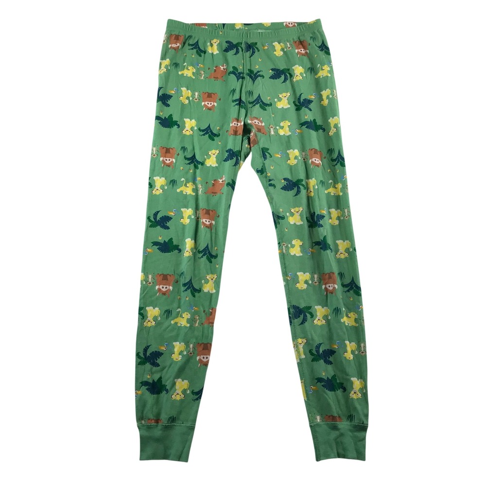 Hanna Andersson Disney Lion King Organic Cotton Pajama Pants Green Mens XL